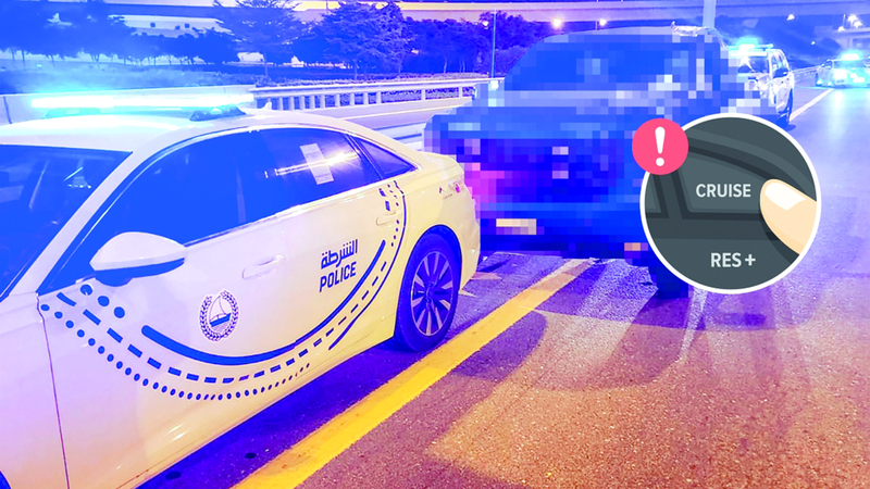 شرطة دبي تُنقذ سائقاً تعطل مُثبت السرعة في مركبته بشكل مفاجئ